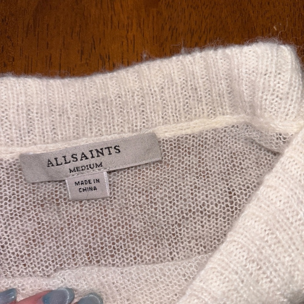 Allsaints striped Black and White Women's Sweater - Picture 6 of 7